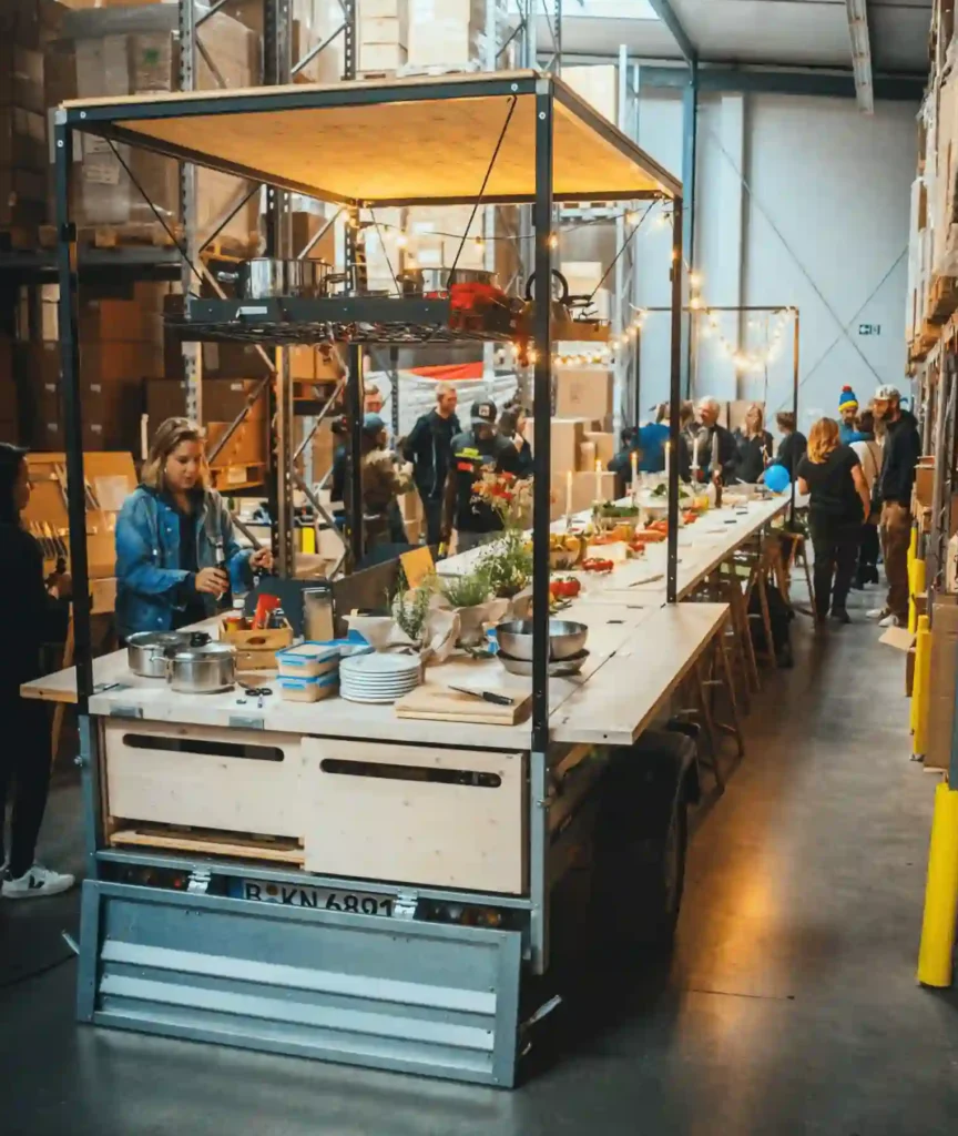 Firmenevent Lagerhalle Pop-up